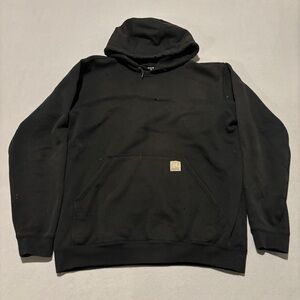 Carhartt Hoodie Size Medium Black Workwear Outdoor Fall Casual Distressed